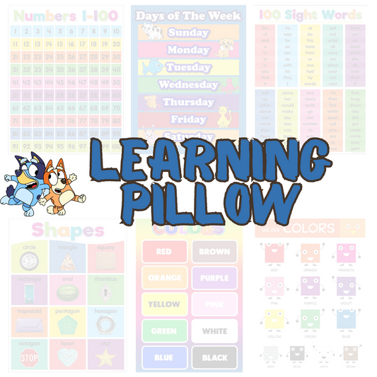 Learning Pillow Editable Template (Canva)